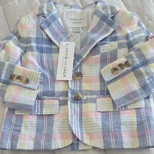 NWT Janie and Jack Multicolor Plaid Kids Blazer